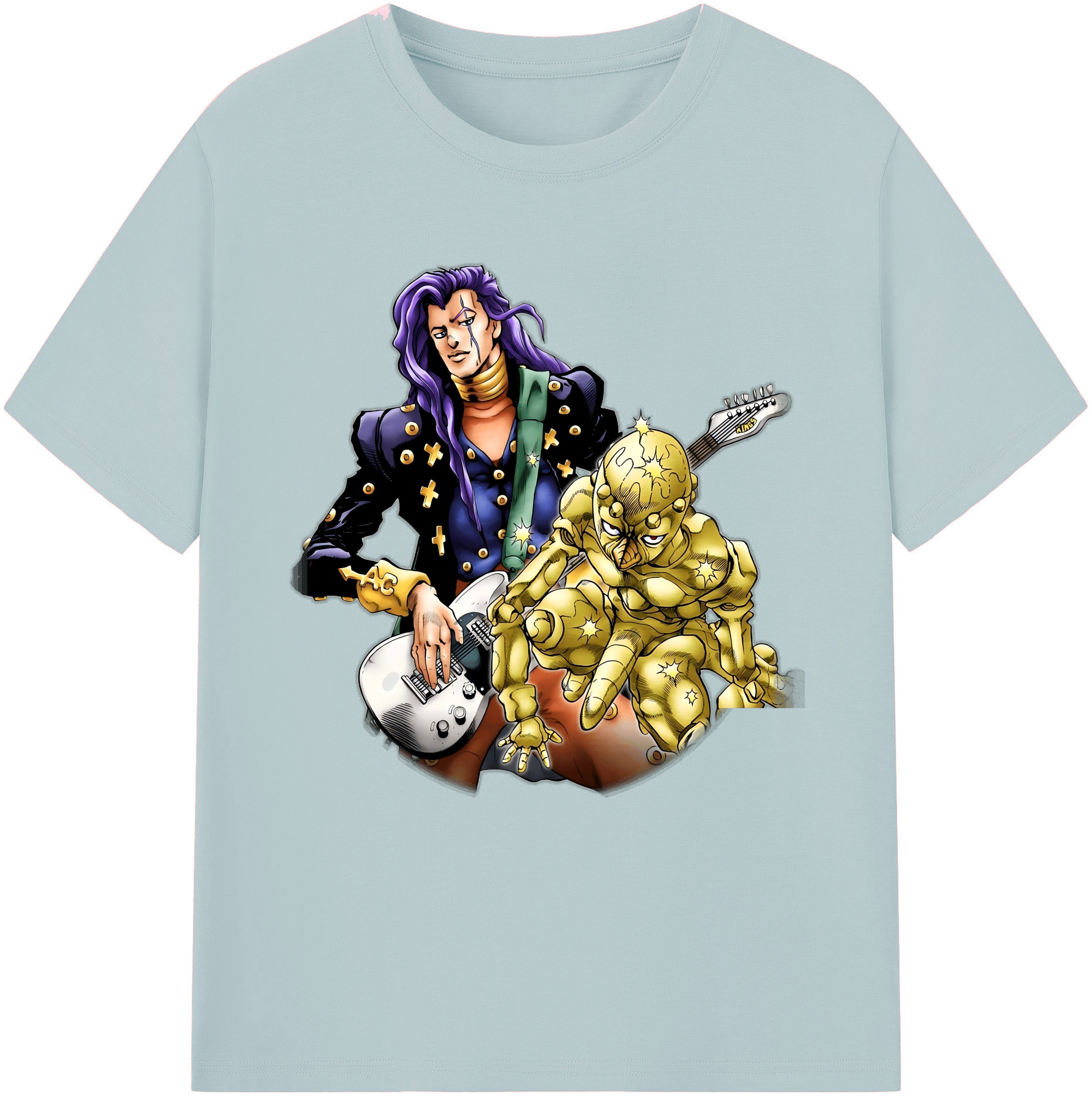 （画像用） ジョジョの奇妙な冒険 おといし あきら JoJo's Bizarre Adventure Akira Otoishi 綿100％半袖Tシャツ（フロントプリント）